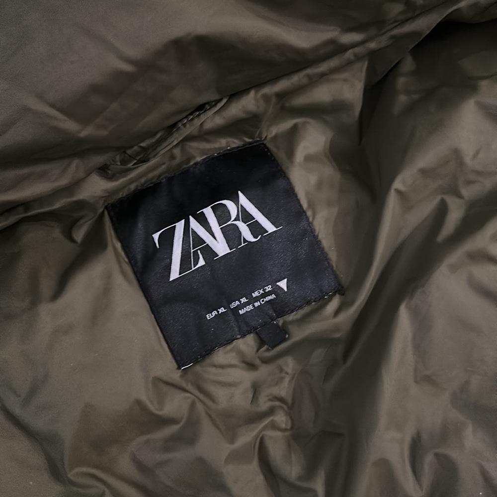 NWOT Zara Padded Green Vest Size XL - Picture 10 of 12